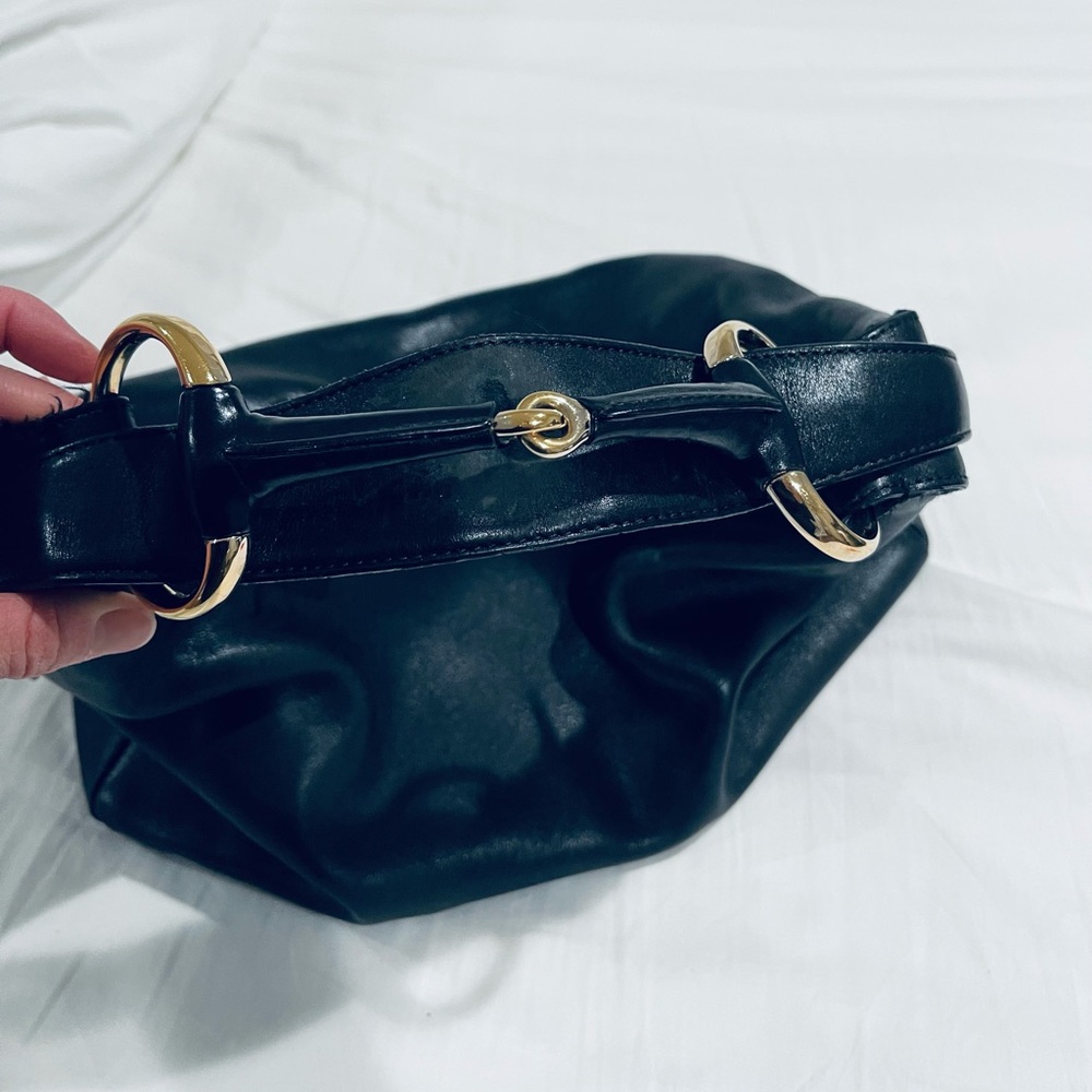 GUCCI Black Leather Medium Horsebit Hobo Shoulder Bag - Picture 2 of 14